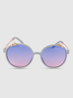 DukieKooky - Round Sunglasses with UV Protected Lens- Blue (M)