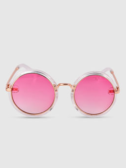 DukieKooky - Kids Round Sunglasses with UV Protected Lens- White (M)