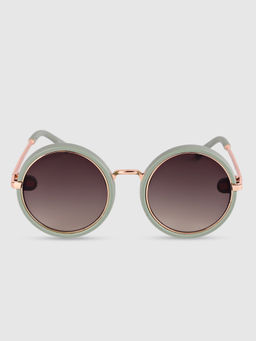 DukieKooky - Kids Round Sunglasses with UV Protected Lens-Green (M)