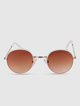 DukieKooky - Kids Round Sunglasses with UV Protected Lens-DKSG387C-White (M)