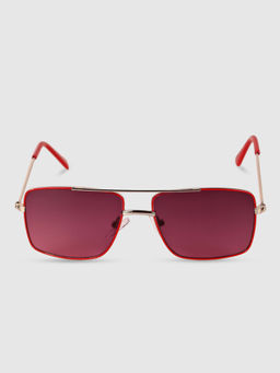 DukieKooky - Kids Full Rim Square Sunglasses with UV Protected Lens- DKSG388C-Red (M)