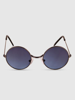 DukieKooky - Kids Full Rim Round Sunglasses with UV Protected Lens- DKSG390A-Black (M)