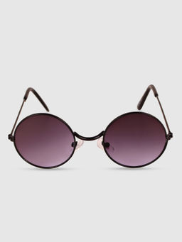 DukieKooky - Kids Round Sunglasses with UV Protected Lens-DKSG390B-Black (M)
