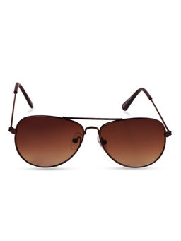 DukieKooky - Black Frame Brown Lens Aviator Sunglasses (M)