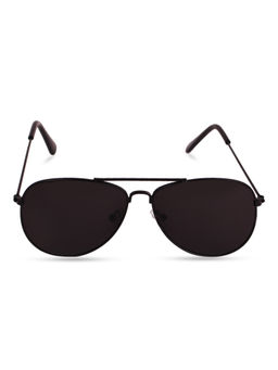 DukieKooky - Black Frame Black Lens Aviator Sunglasses (M)