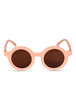 DukieKooky - Pink Frame Black Lens Round Sunglasses (M)