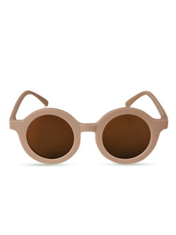 DukieKooky - Nude Frame Brown Lens Round Sunglasses (M)