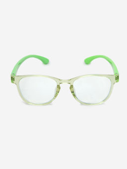 DukieKooky - Unisex Kids Green Full Rim Wayfarer Frames 900273 (M)