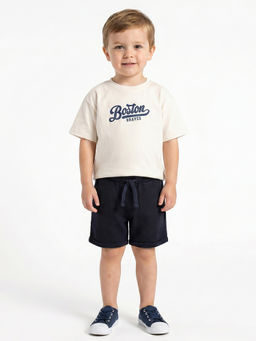 MINI KLUB - Kids Boys T-shirt And Shorts - Off White