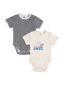 MINI KLUB - Baby Boys Body Suit - Multi-Color (Pack of 2)