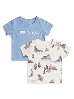 MINI KLUB - New Born And Baby Boys T-shirts - Multi-Color (Pack of 2)