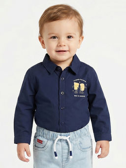 MINI KLUB - Baby Boys Shirt - Navy Blue