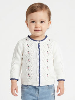 MINI KLUB - Baby Girls Cardigan - White