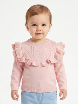 MINI KLUB - Baby Girls Sweater - Peach