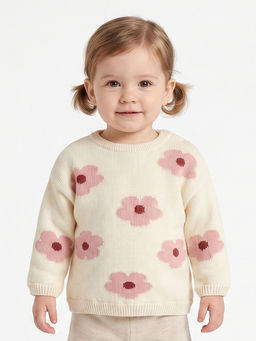 MINI KLUB - Baby Girls Sweater - Marshmallow
