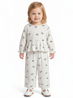 MINI KLUB - Baby Girls Co-Ord Set - Off White