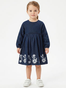 MINI KLUB - Kids Girls Dress - Navy Blue