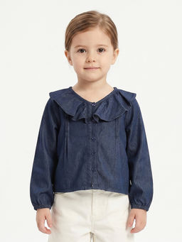 MINI KLUB - Kids Girls Top - Navy Blue
