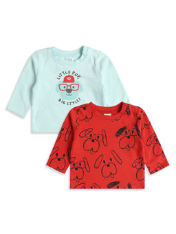 MINI KLUB - New Born Baby Boys T-shirt - Multi-Color (Pack of 2)