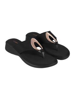 LAZERA SHOES - Womens Ultimate Comfort Flat Casual Sandal Black