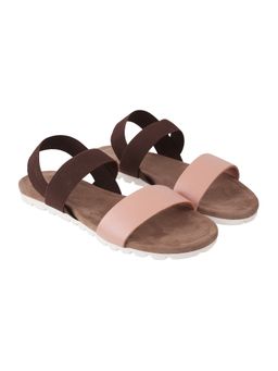 LAZERA SHOES - Womens Relaxed Fit Flat Weekend Sandal Peach