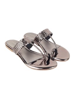 LAZERA SHOES - Womens Effortless Flat Everyday Casual Chappal Grey