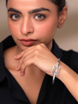 Yellow Chimes - Silver Cuff Bracelet for Women