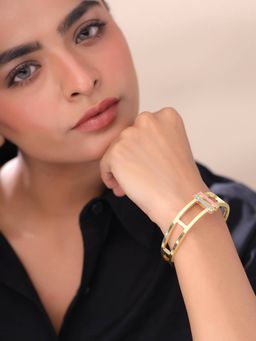 Yellow Chimes - Golden Cuff Bracelet for Women