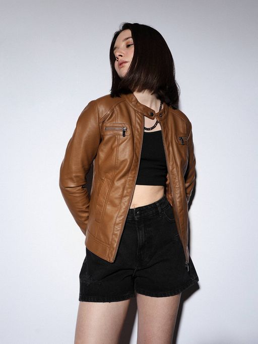 Moto Jacket Outfits Light Brown Leather Light Tan Leather Jacket