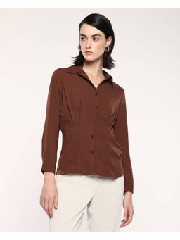 RAREISM - Women Mersin Brown Regular Top