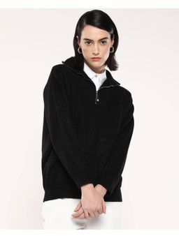 RAREISM - Women Ortaca Black Relaxed Sweater