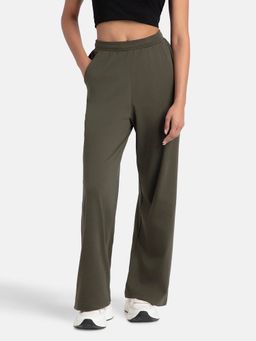 Jockey - A158 Women Super Combed Cotton Rich Straight Fit Wide Leg Pants - Deep Depths