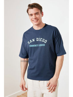Trendyol - Man Navy Blue T-Shirt
