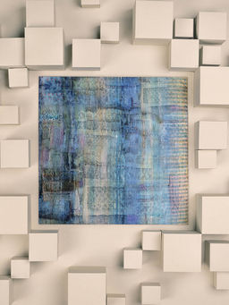 UNALLUME BY NISHA - Blue Printed Pocket Square