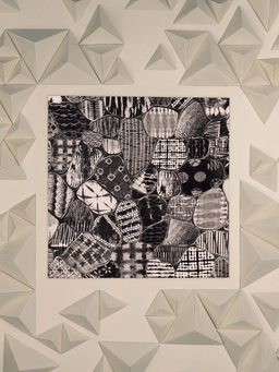 UNALLUME BY NISHA - Black Printed Pocket Square