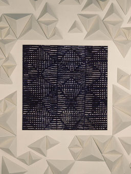 UNALLUME BY NISHA - Navy Blue Printed Pocket Square