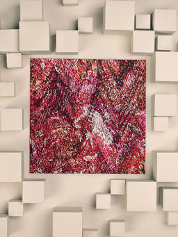 UNALLUME BY NISHA - Red Printed Pocket Square