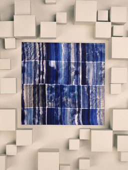 UNALLUME BY NISHA - Blue Printed Pocket Square