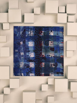 UNALLUME BY NISHA - Navy Blue Printed Pocket Square