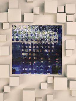 UNALLUME BY NISHA - Blue Printed Pocket Square