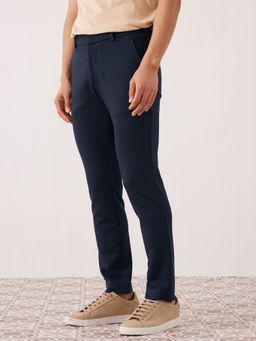 Andamen - Regular Fit Navy Mens Semi Casual Trouser