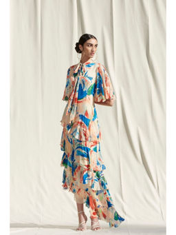 MANDIRA WIRK - Asymmetrical Tier Dress