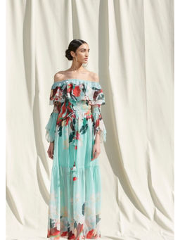 MANDIRA WIRK - Off Shoulder Smocking Dress