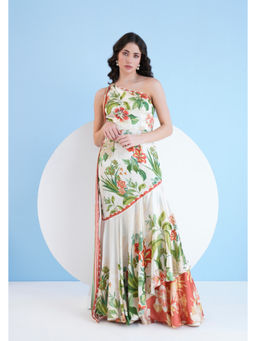 MANDIRA WIRK - Women Multi-Color Chiffon Floral Maxi Dress