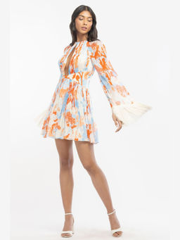 MANDIRA WIRK - Women Multi-Color Chiffon Printed Mini Dress