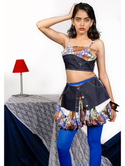 THNWHN - Multi-Color Quiet Chaos Crop Top