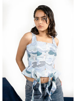 THNWHN - Blue Against The Tides Corset