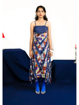 THNWHN - Multi-Color Quiet Chaos Ruffle Maxi Dress