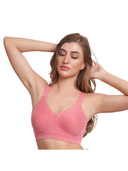 Bralux - Minimizer Wireless Non Padded Full Coverage Peach T-Shirt Bra