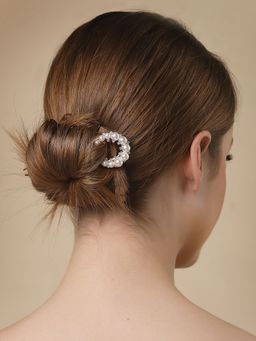 PANASH - Women Gold-Toned Pearl Embellished Hair Pin